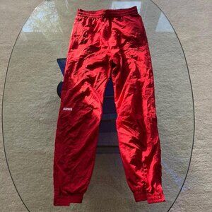 Vetements x Reebok FW2018 red nylon pants from the Demna era.